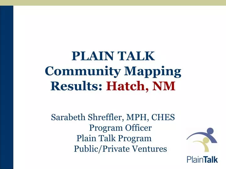 plain talk community mapping results hatch nm
