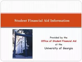 Student Financial Aid Information
