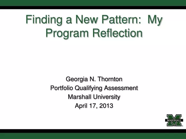 finding a new pattern my program reflection