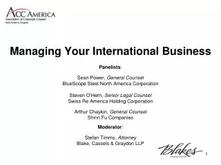 Managing Your International Business
