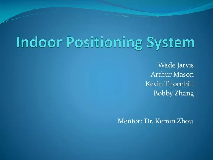 indoor positioning system