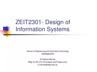 ZEIT2301- Design of Information Systems