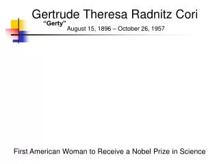 Gertrude Theresa Radnitz Cori