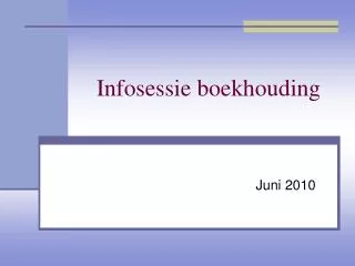 infosessie boekhouding