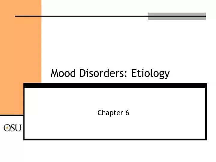 mood disorders etiology