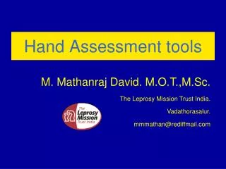 Hand Assessment tools