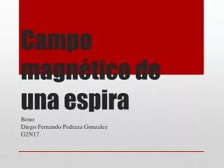 campo magn tico de una espira