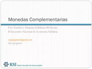 monedas complementarias