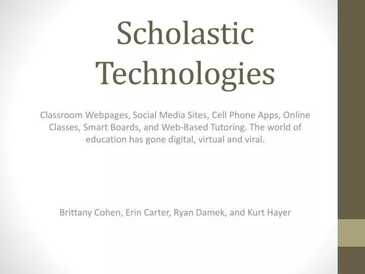 scholastic technologies