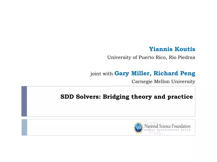 sdd solvers bridging theory and practice