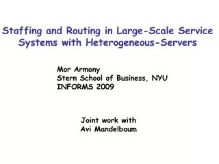 Staffing and Routing in Large-Scale Service Systems with Heterogeneous-Servers