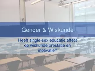 gender wiskunde