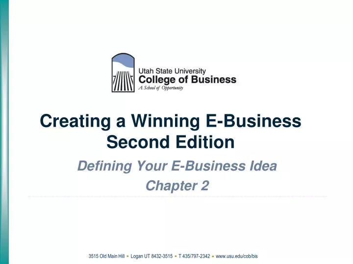 creating a winning e business second edition