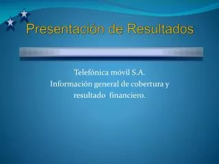 presentaci n de resultados