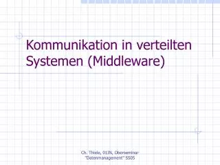 kommunikation in verteilten systemen middleware