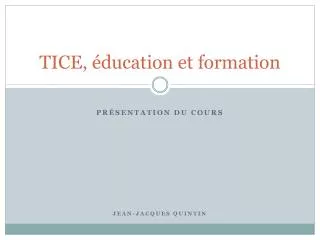 tice ducation et formation