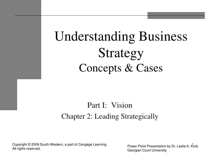 understanding business strategy concepts cases