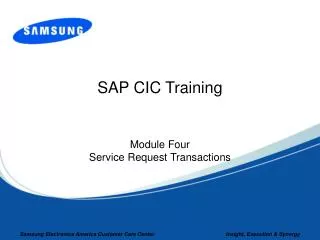SAP CIC Training