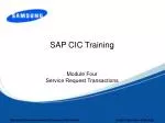 SAP CIC Training - slide 1