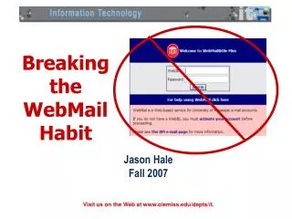 Breaking the WebMail Habit