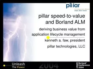 pillar speed-to-value and Borland ALM
