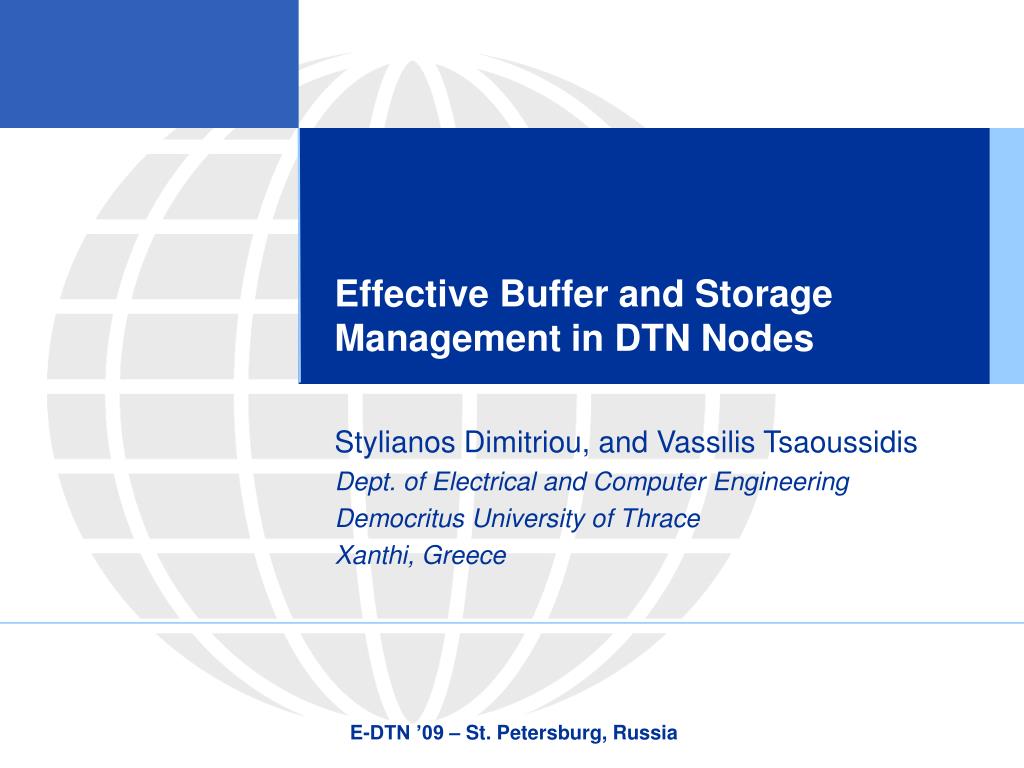 PPT - Efficient Buffer and Storage Management in Delay Tolerant ...