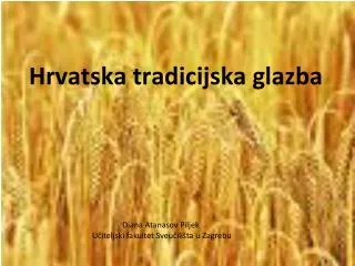 Hrvatska tradicijska glazba