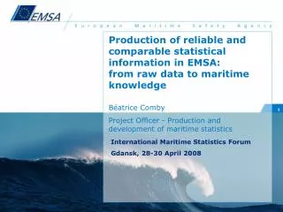 Production of reliable and comparable statistical information in EMSA: