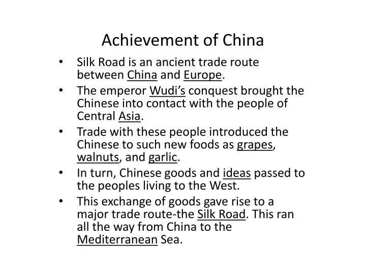 achievement of china