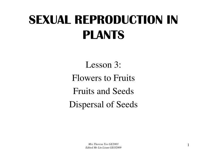 sexual reproduction in plants