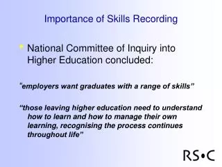 Importance of Skills Recording