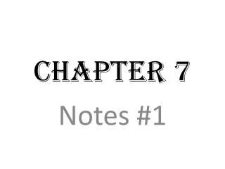 Chapter 7