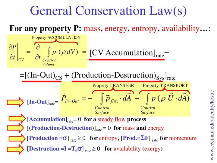 general conservation law s