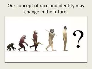 Our concept of race and identity may change in the future.