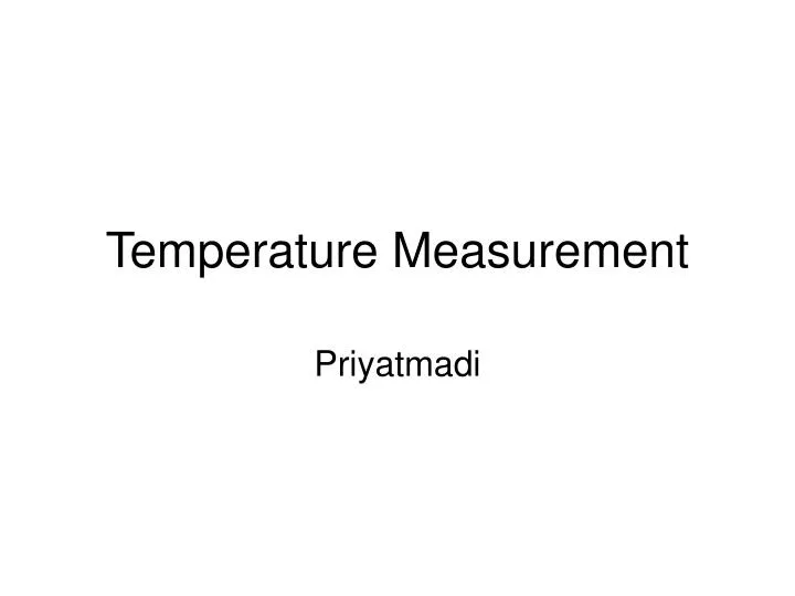 temperature measurement