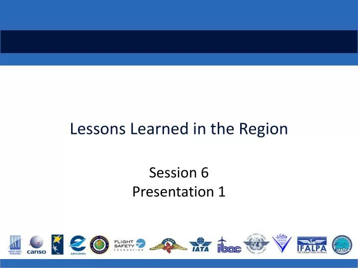 lessons learned in the region