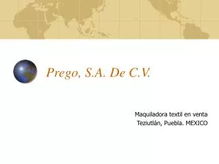 prego s a de c v