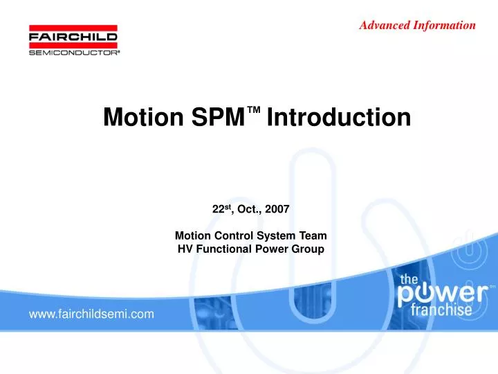 motion spm introduction
