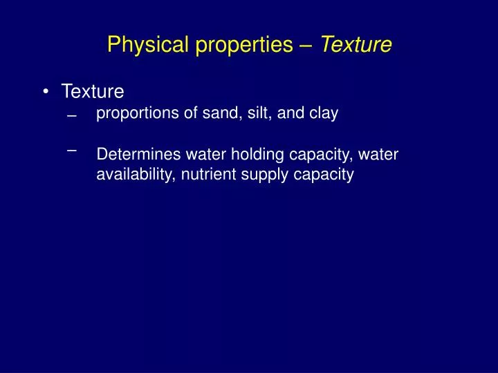physical properties texture