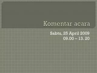 komentar acara