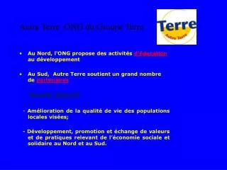 autre terre ong du groupe terre