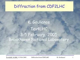 Diffraction from CDF2LHC