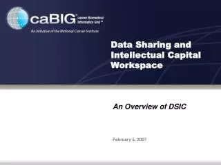 Data Sharing and Intellectual Capital Workspace