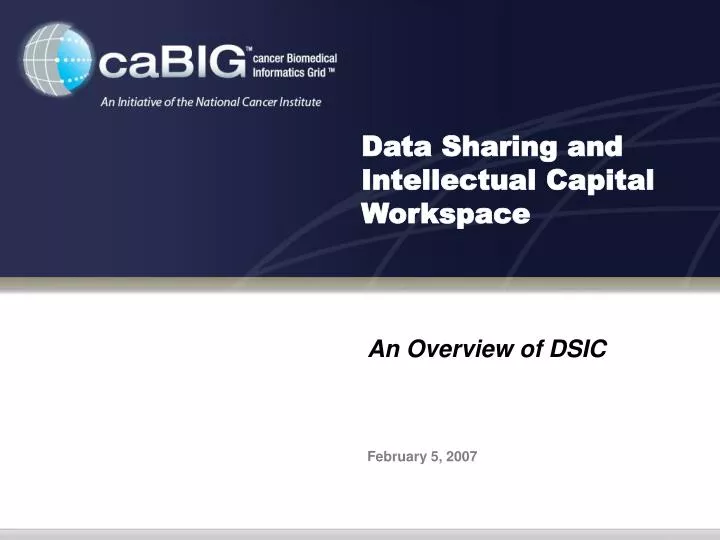 data sharing and intellectual capital workspace