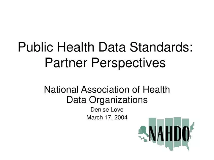 public health data standards partner perspectives