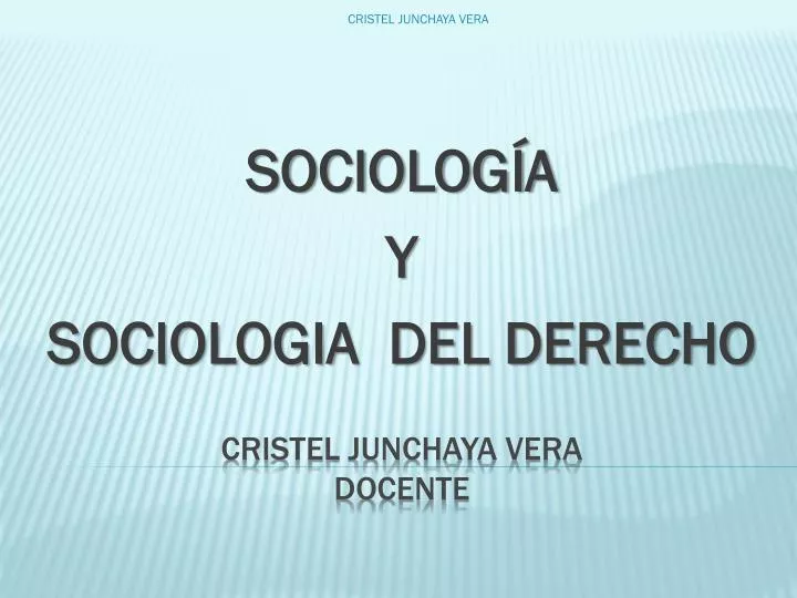 sociolog a y sociologia del derecho