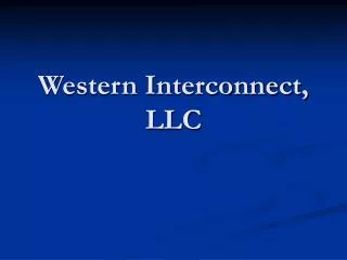 Western Interconnect, LLC