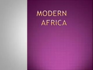 modern africa