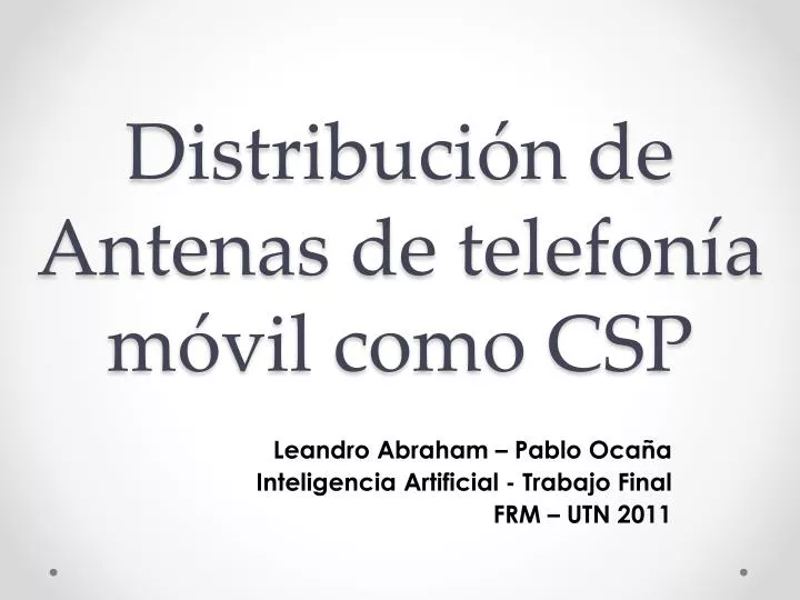 distribuci n de antenas de telefon a m vil como csp