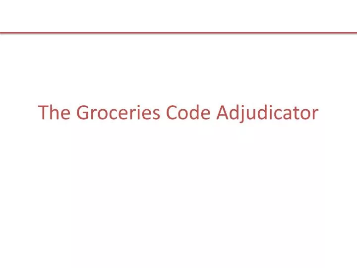 the groceries code adjudicator